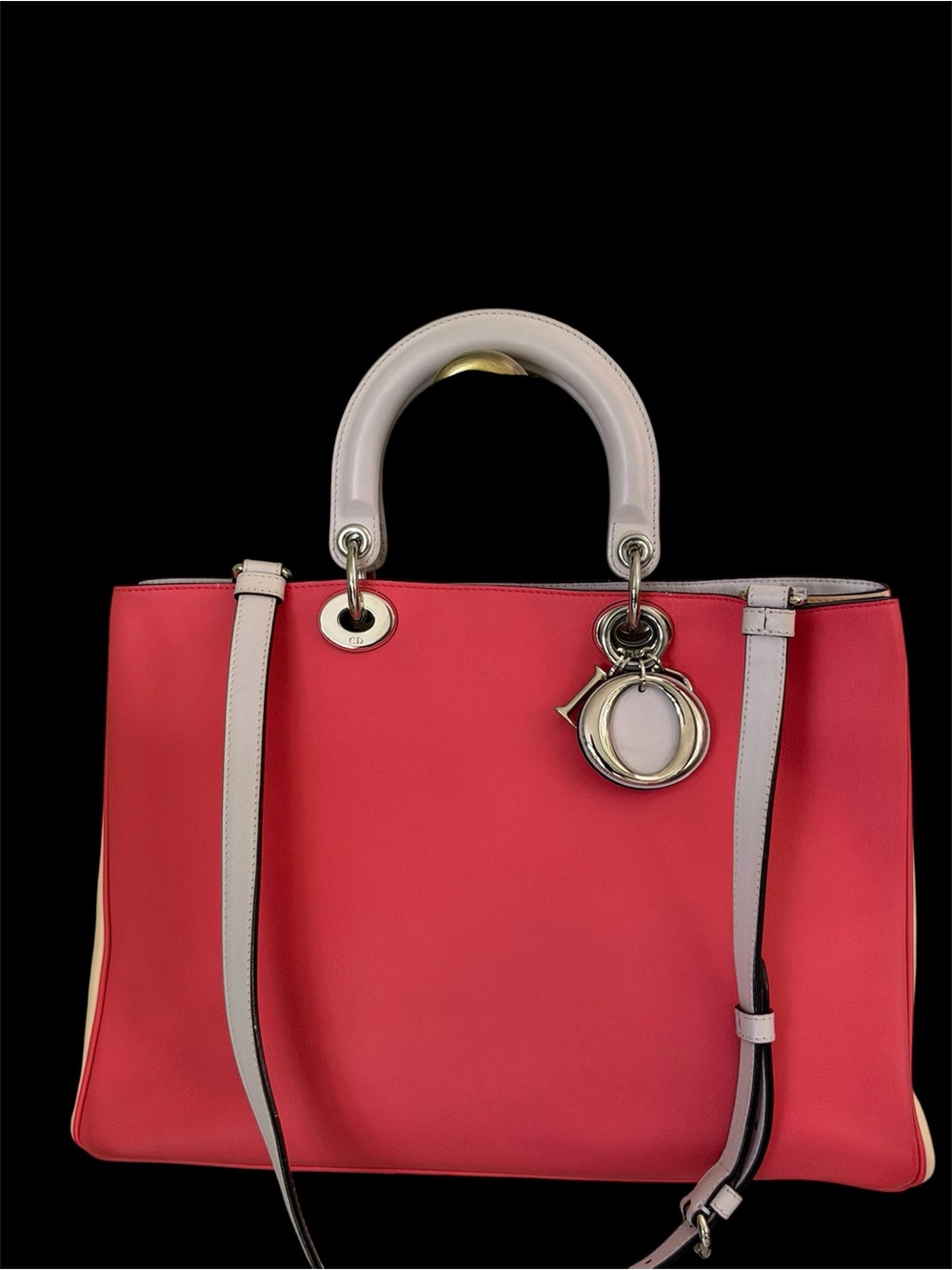 Christian Dior Diorissimo Large Tri-Color Calfskin Leather Tote - Picture 15 of 17